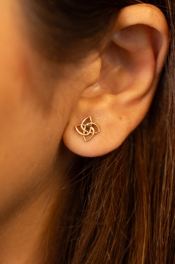 Floral Geometric Studs