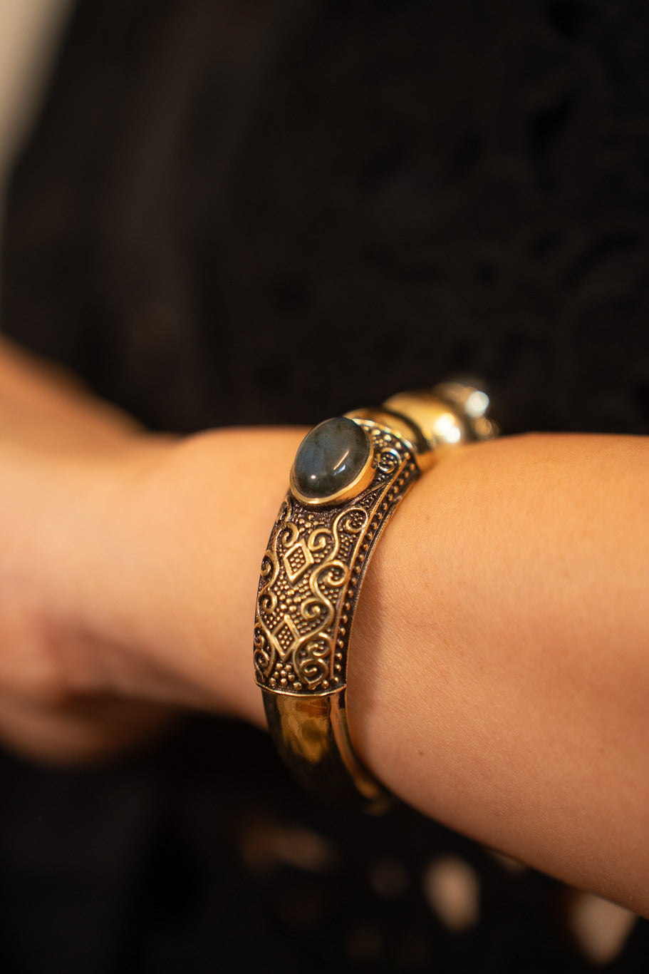 Vintage Labradorite Bangle
