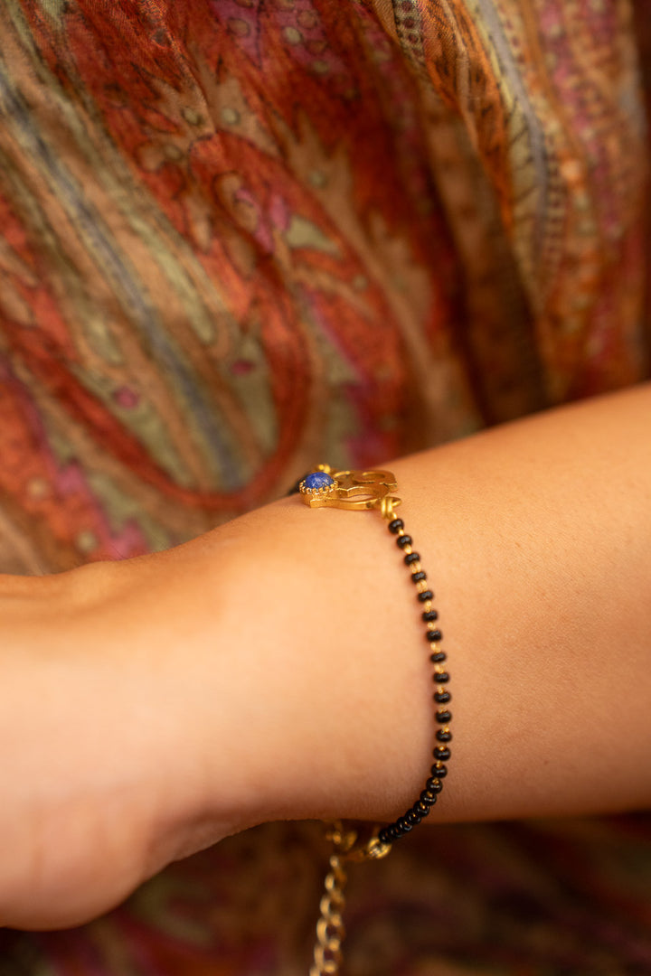 Om Lapis Mangalsutra Bracelet