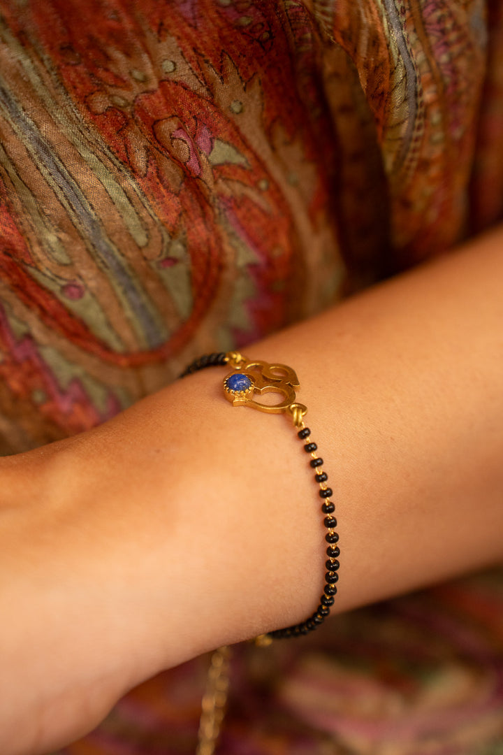 Om Lapis Mangalsutra Bracelet
