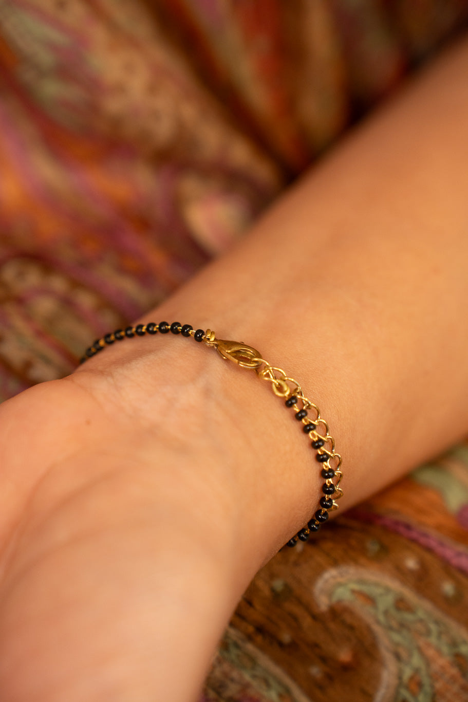 Om Lapis Mangalsutra Bracelet