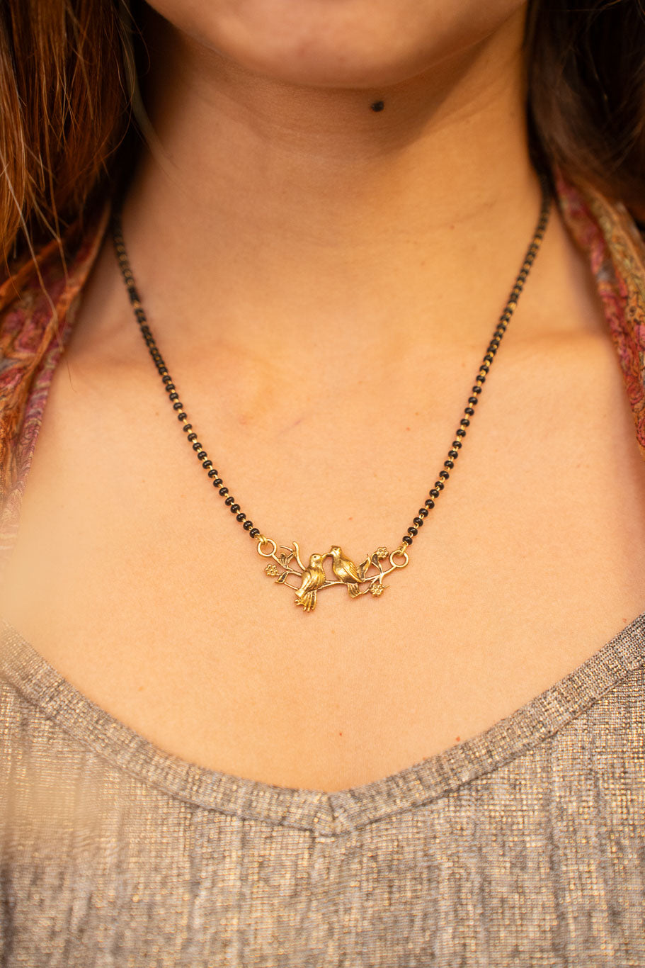 Whimsical Lovebirds Mangalsutra