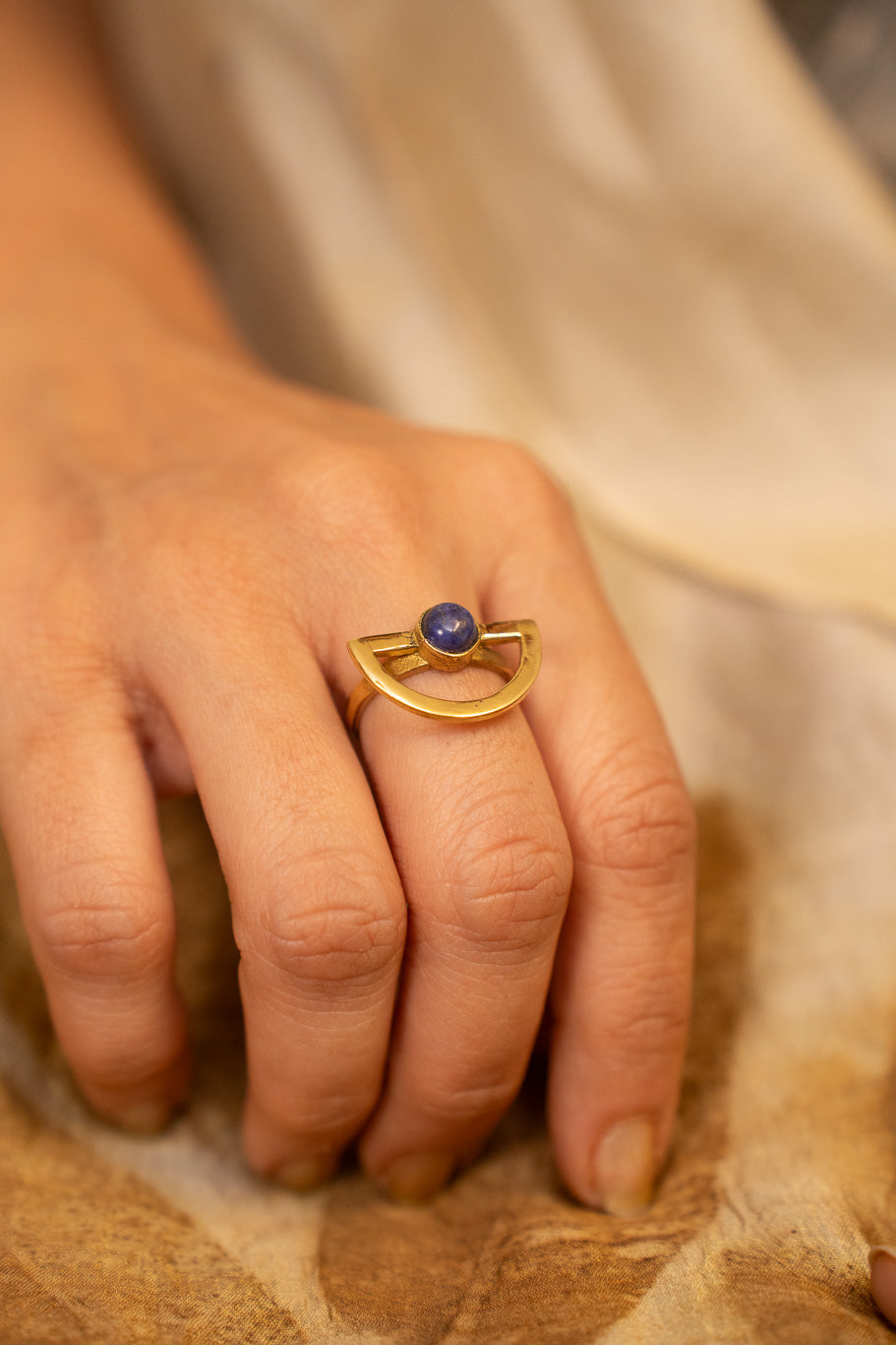 Blue Moon Lapis Ring- Adjustable