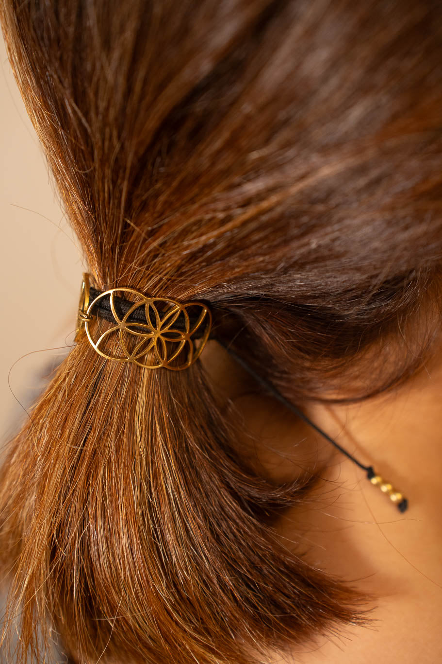 Seed of Life Brass Hair Tie