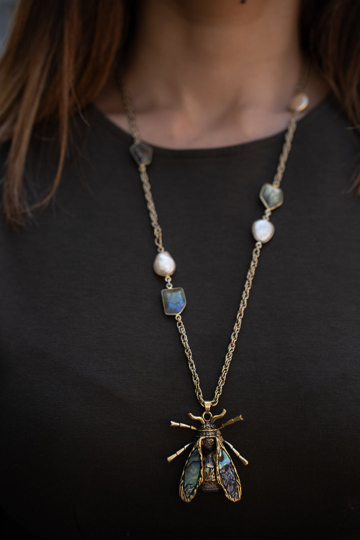 The Queen Bee Labradorite Necklace