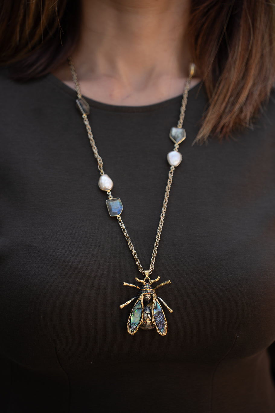 The Queen Bee Labradorite Necklace