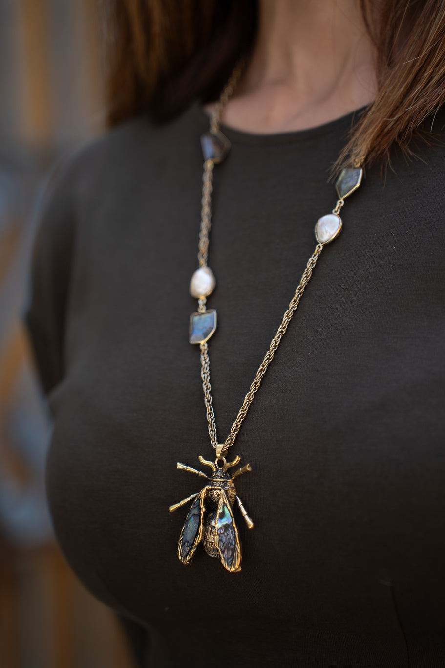 The Queen Bee Labradorite Necklace