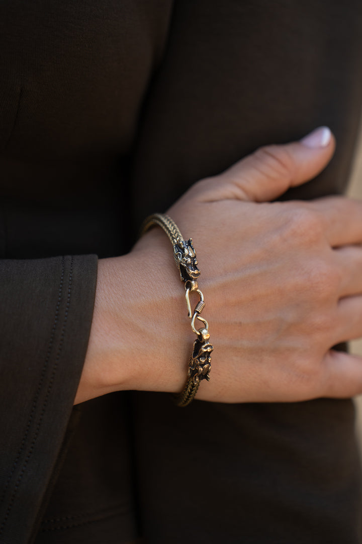 Dragon head Brass bracelet