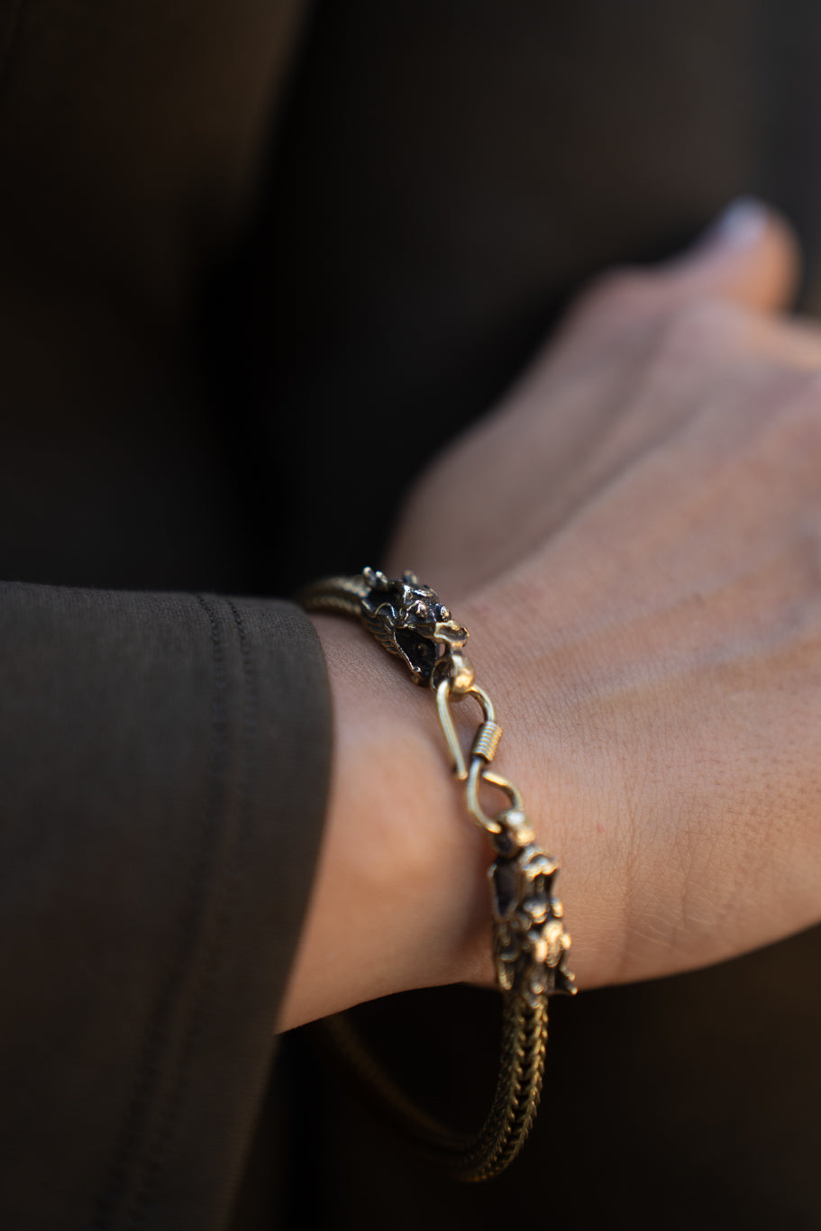 Dragon head Brass bracelet