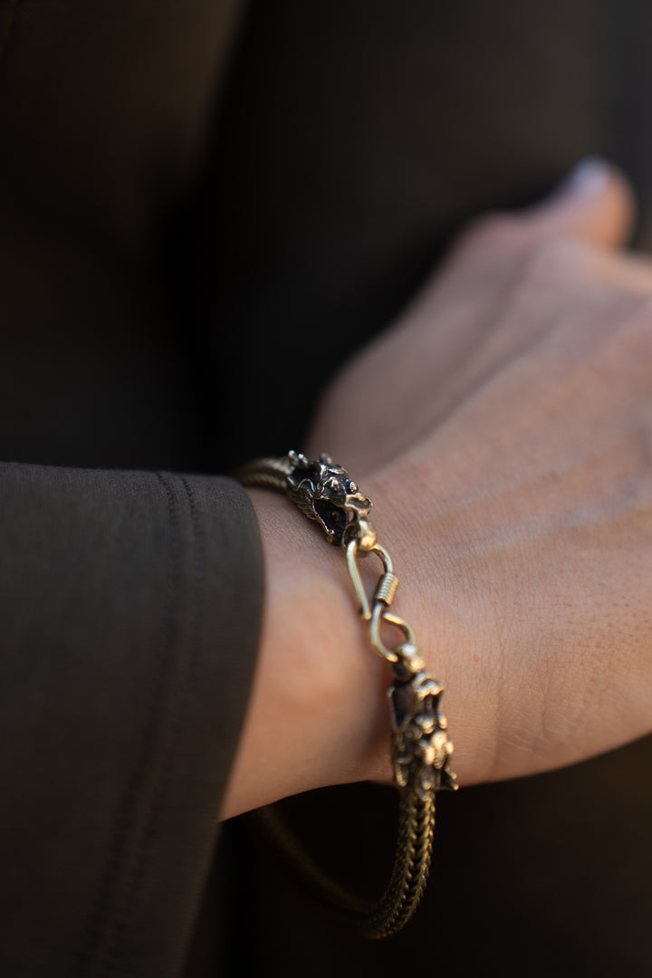 Dragon head Brass bracelet