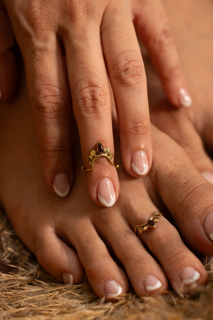 Bindi (pair of) Toe Ring cum Mid Ring. Adjustable