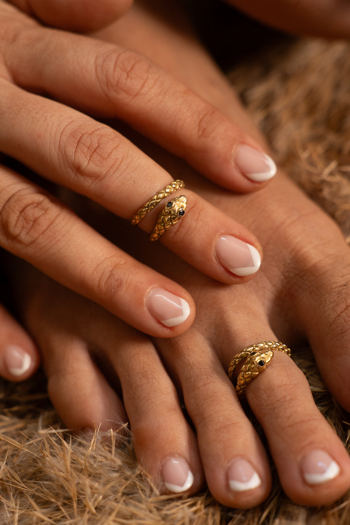 Viper (pair of) Toe Ring cum Mid Ring. Adjustable