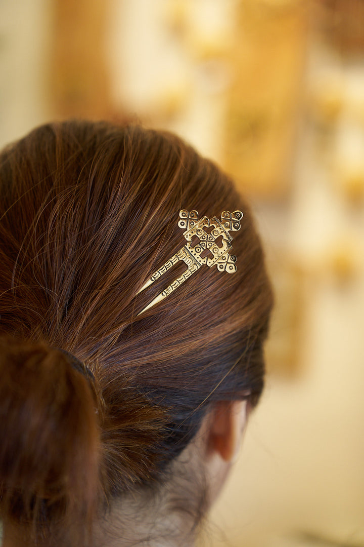 Sutra Brass Hair Stick