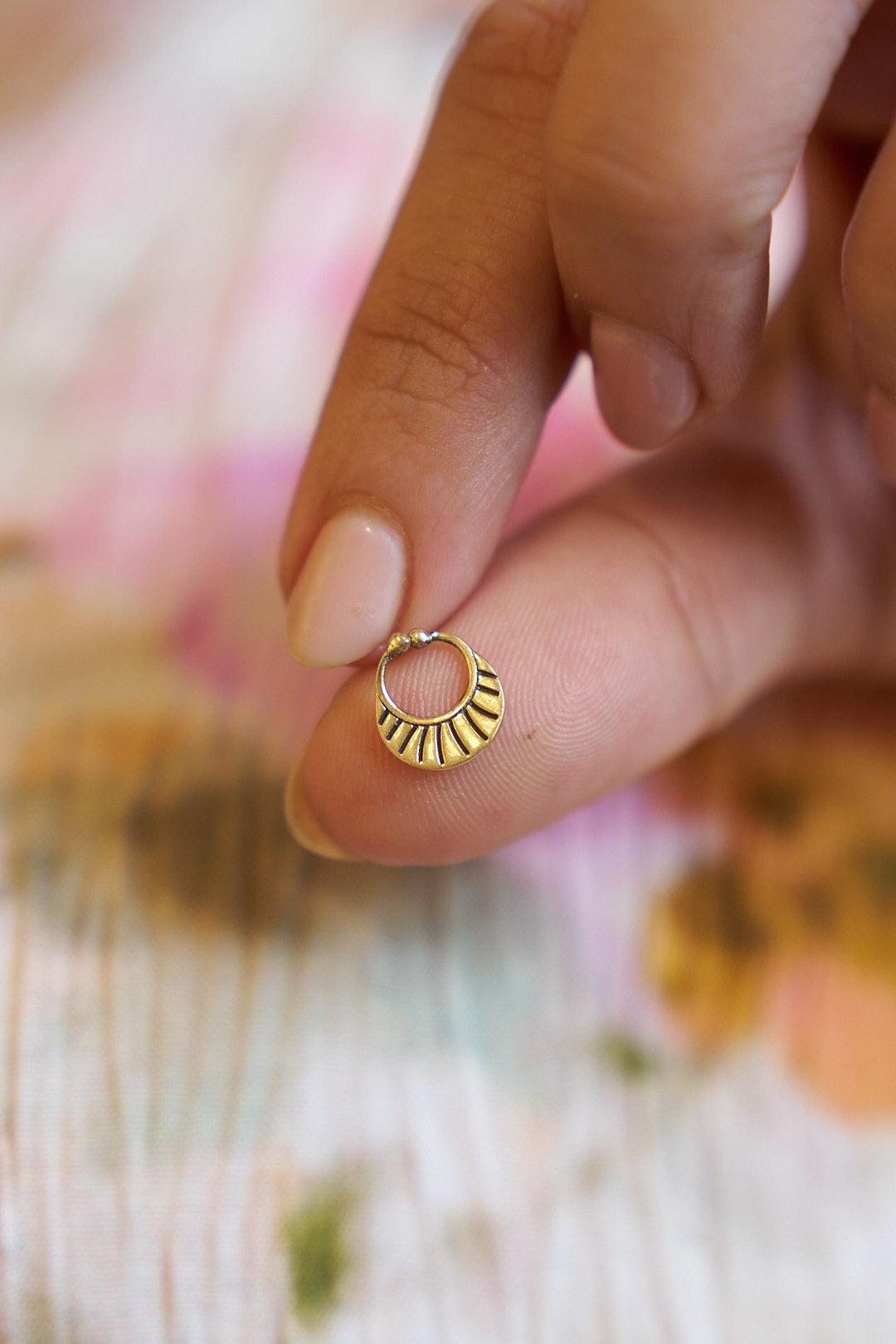 Elara Press-On Brass Septum Ring