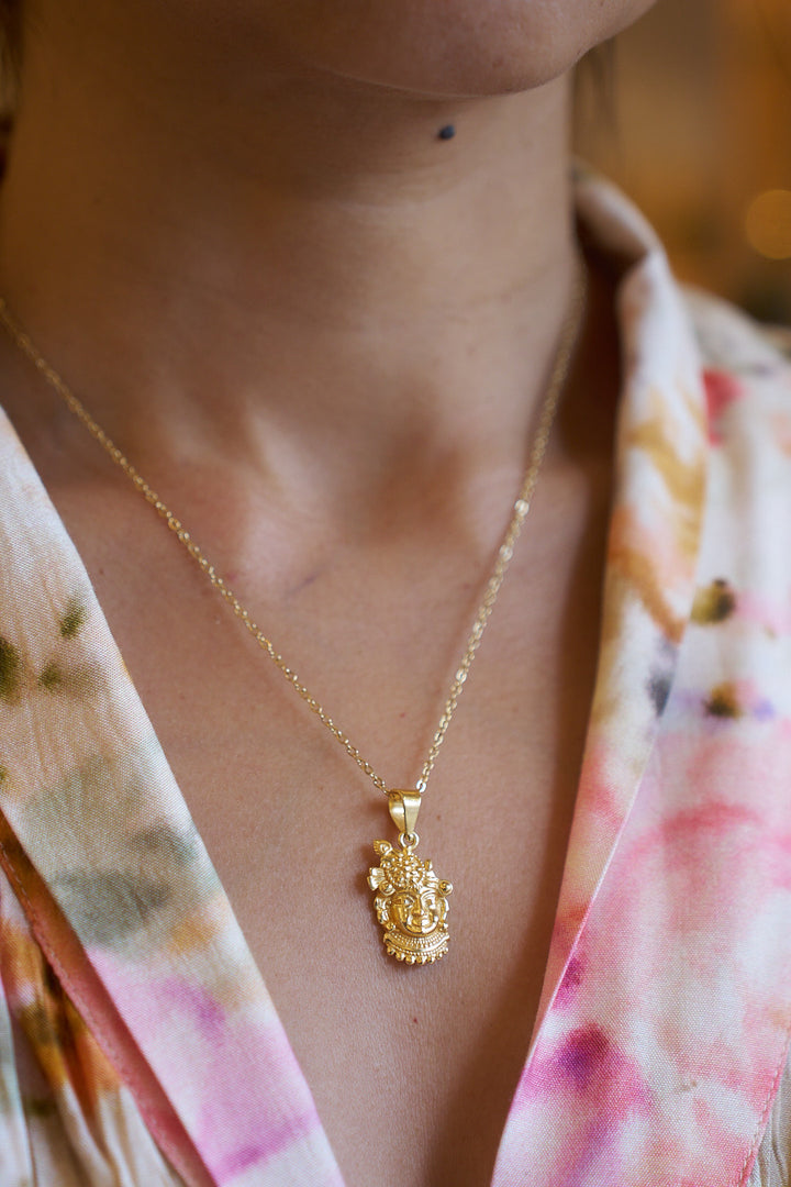 Krishna Raj Brass Gold plated Necklace