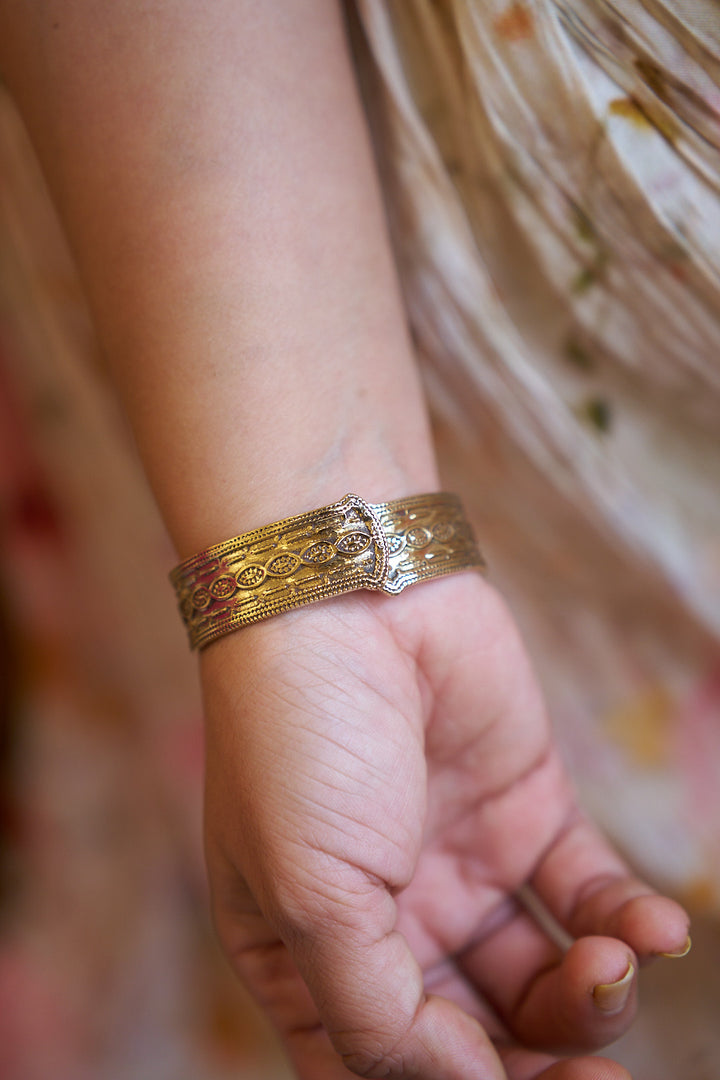 Sea Relic Abalone Shell Brass Cuff – Adjustable