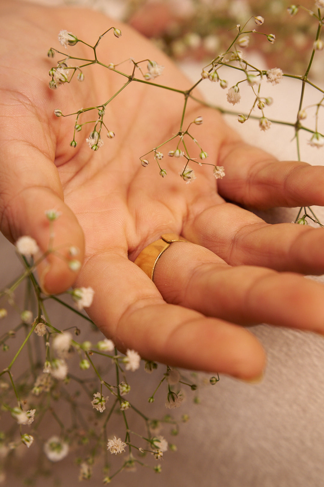 Chunky moonstone ring. Adjustable. Size 6-9 pre order.