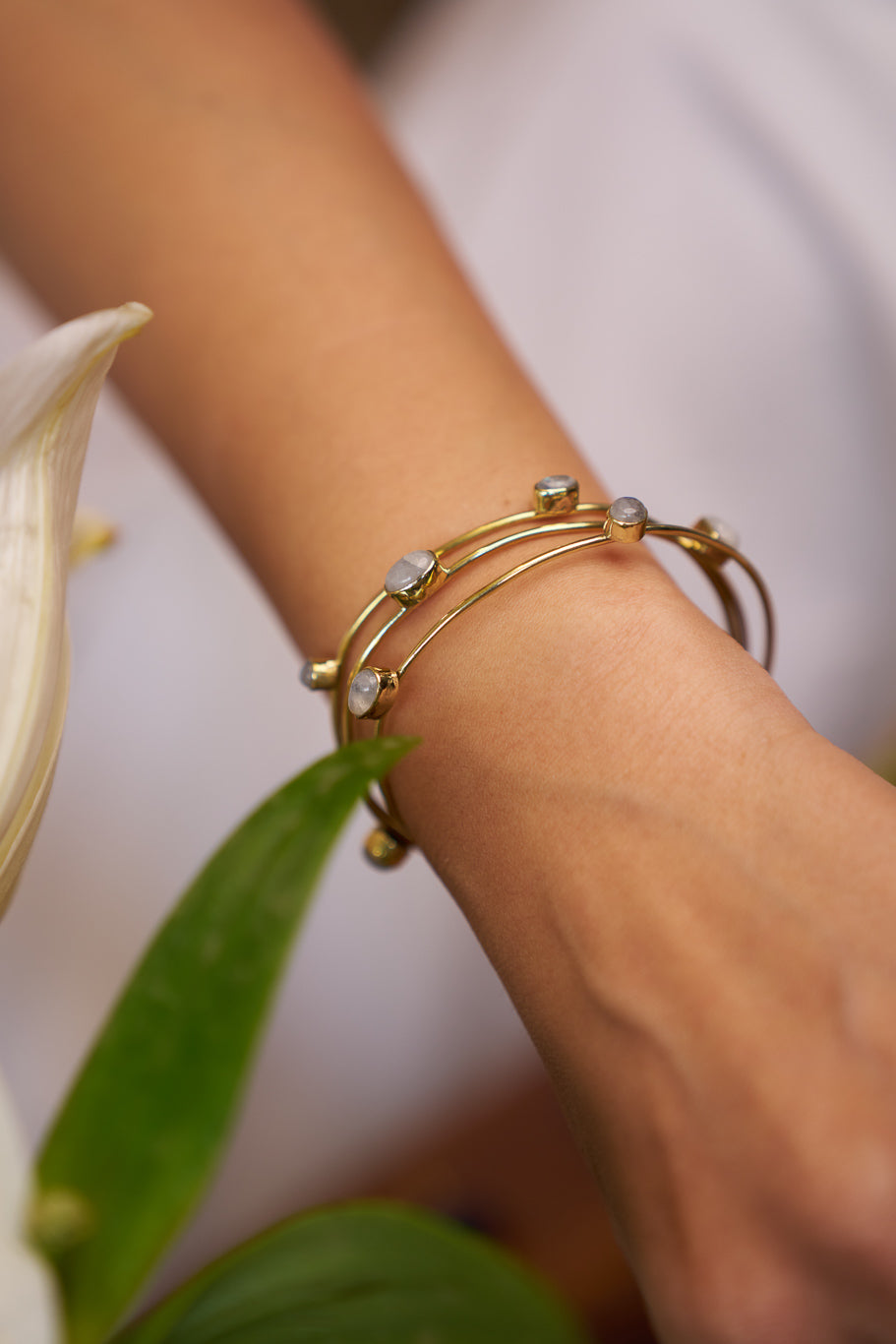 Moonstone 3 in one bangle