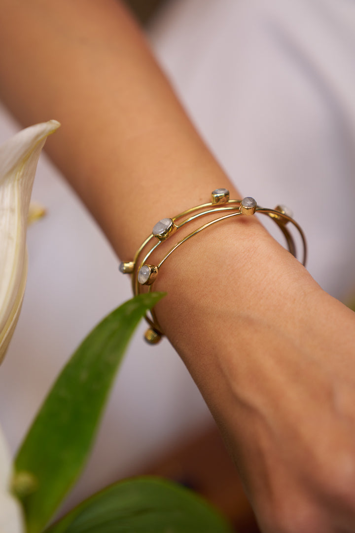 Moonstone 3 in one bangle