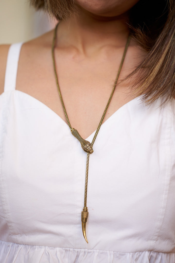 Snake wrap necklace