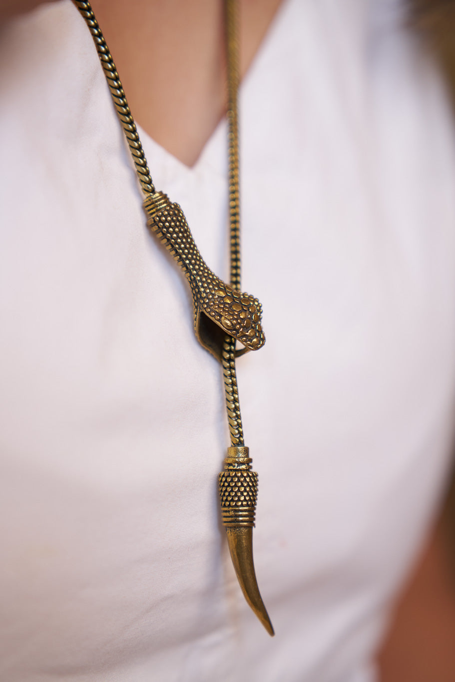 Snake wrap necklace