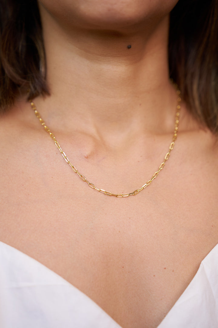 Gold plated unisex hook chain