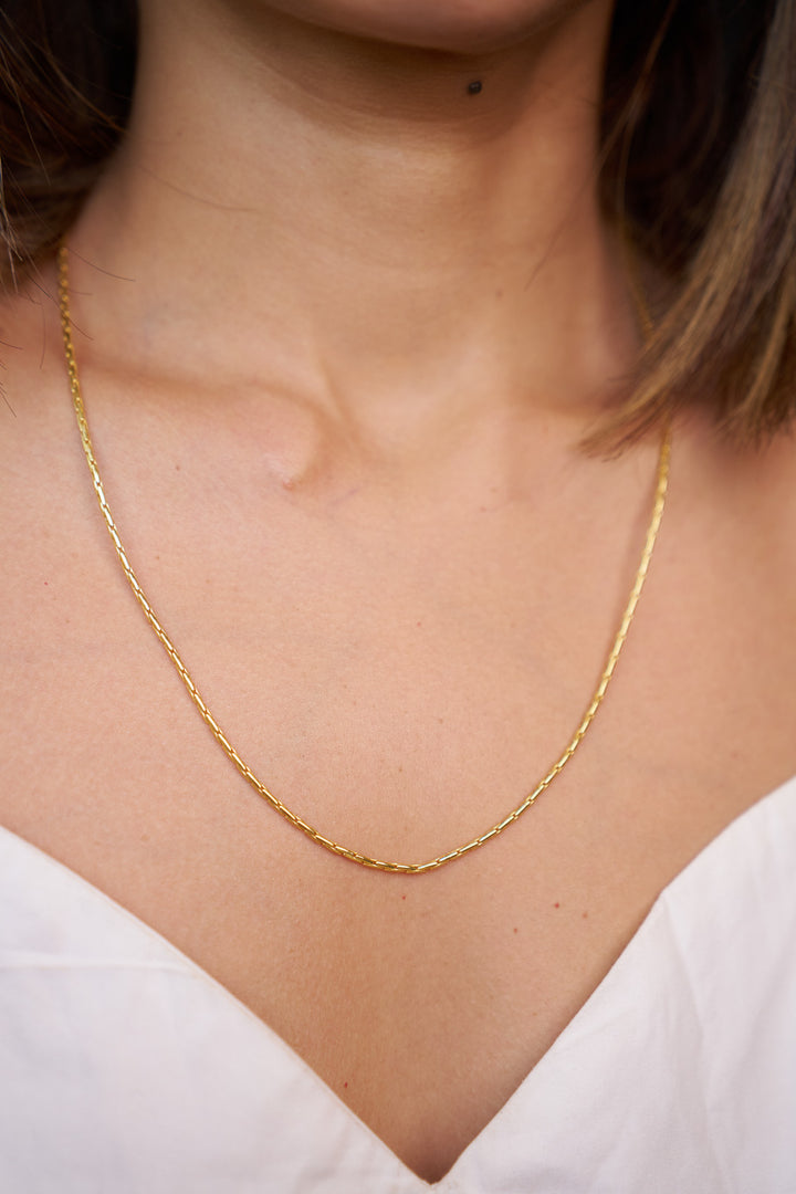 Gold plated unisex chain