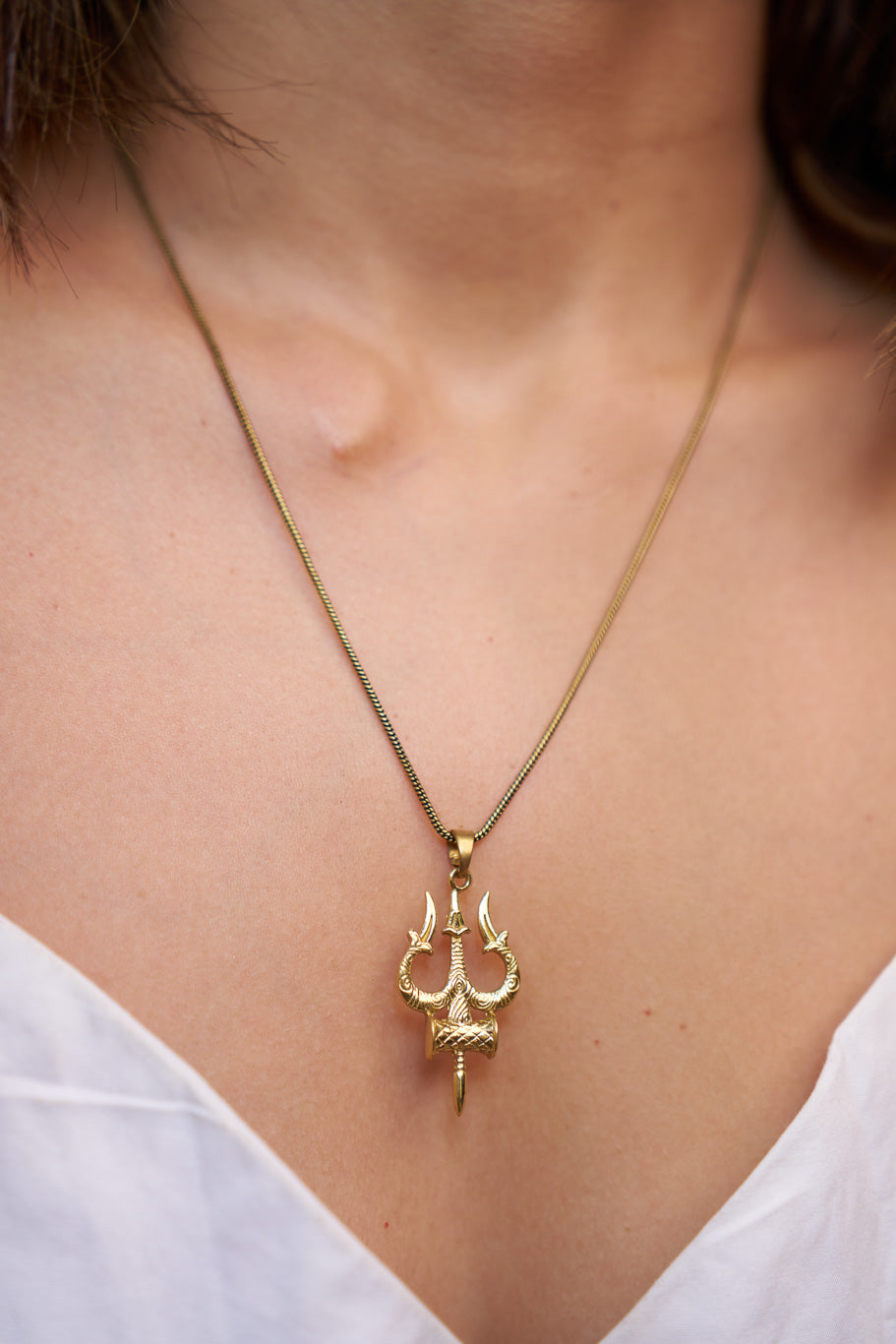 Trishul pendant chain