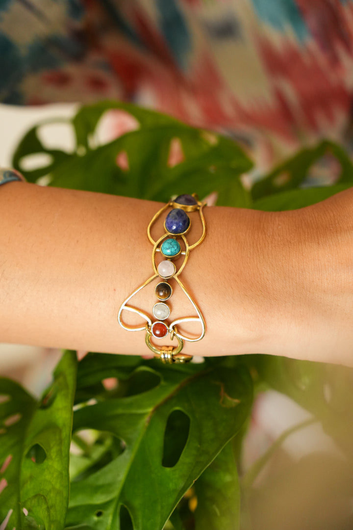 Yogis Bracelet with Seven Chakra Crystals
