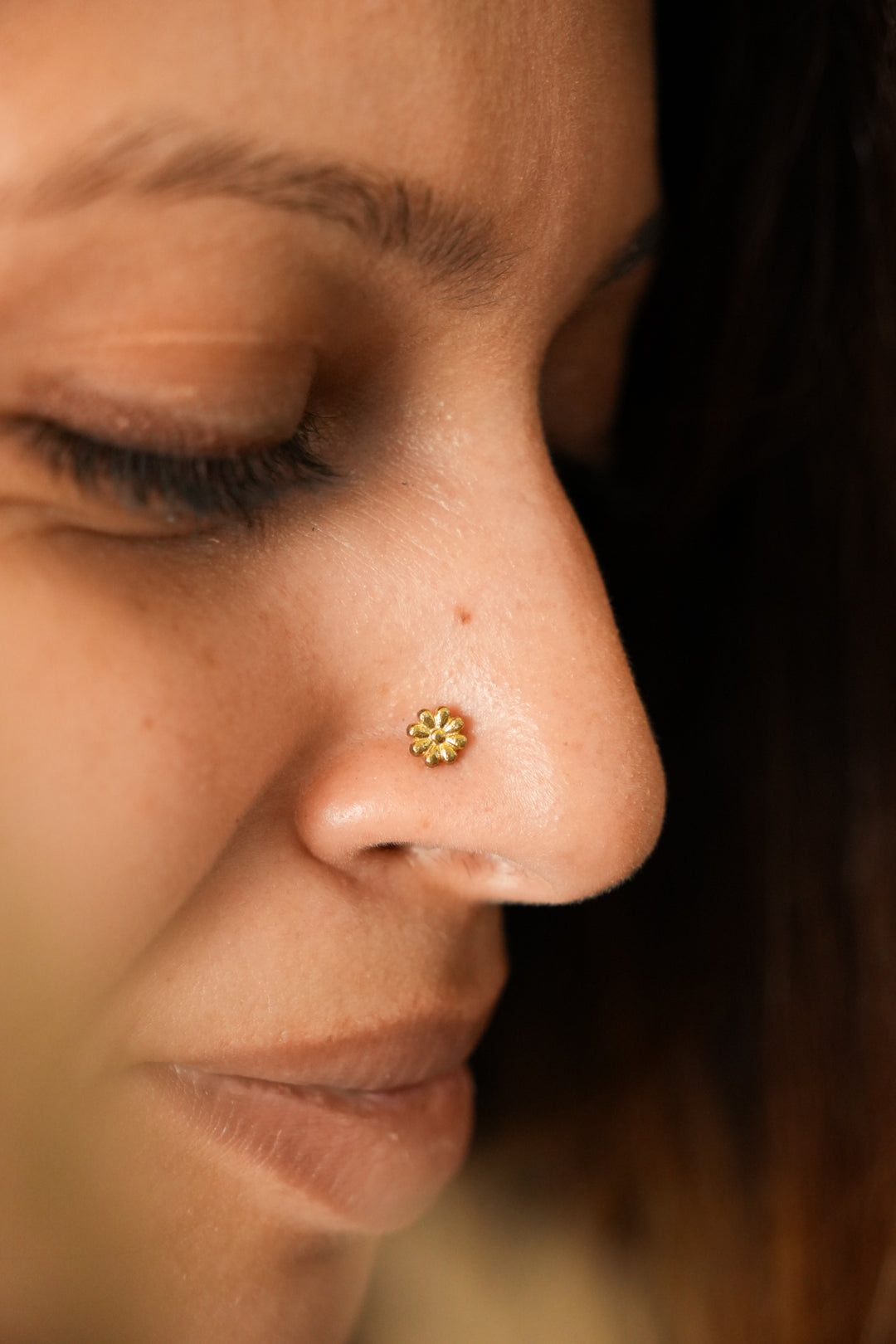 Phool pierced nose pin