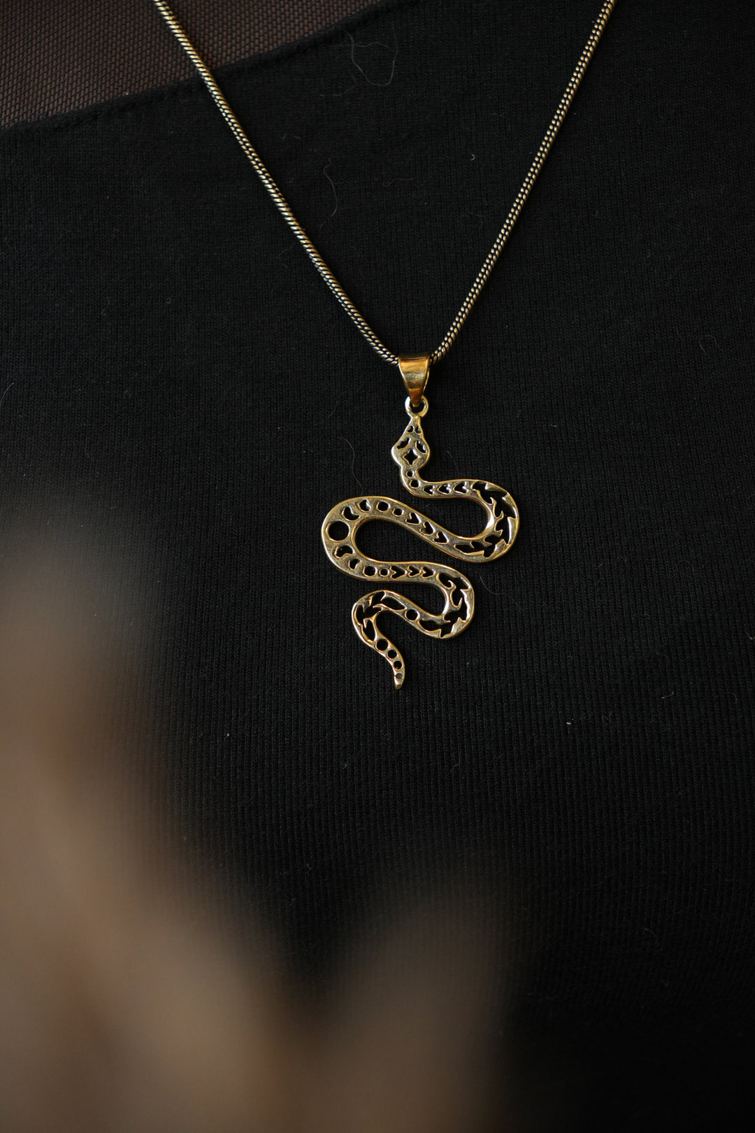 Snake Moonphase Pendant Chain