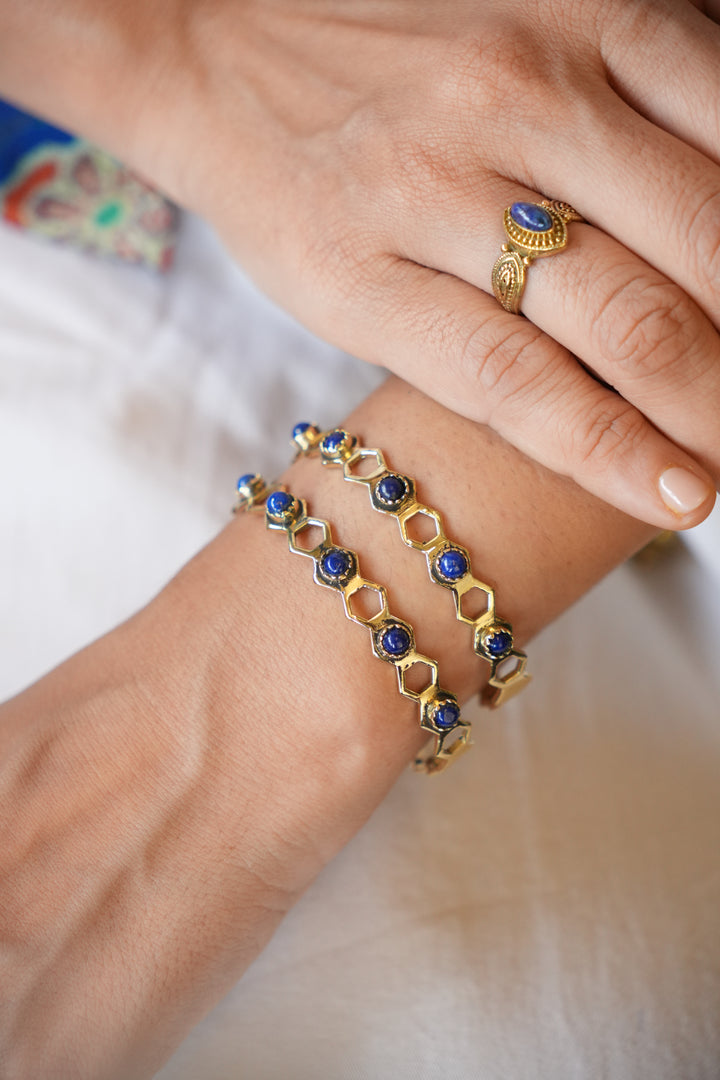 Hexa lapis bangle