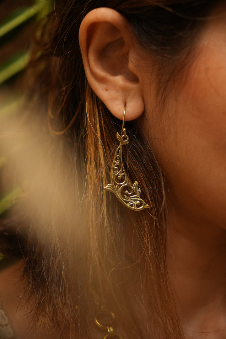 Floral Dolphin earrings