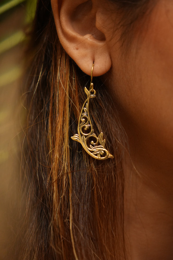 Floral Dolphin earrings