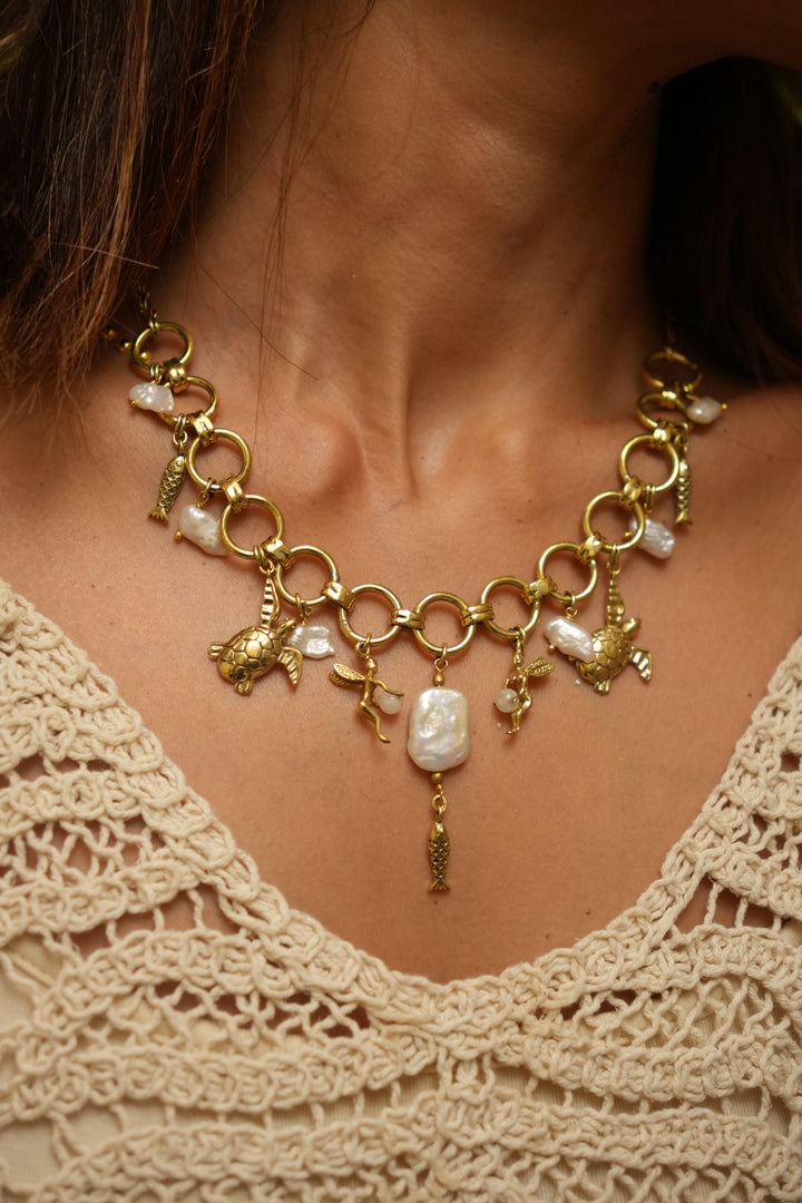 Pearline chunky necklace