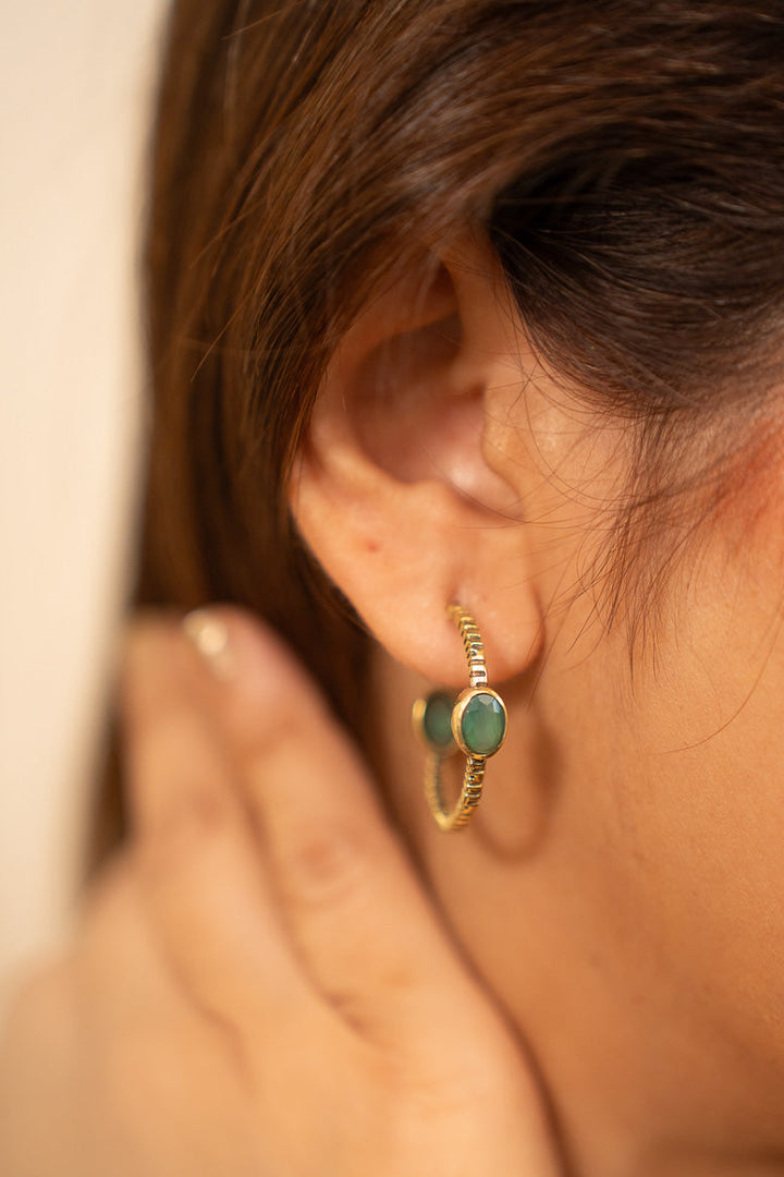 Forest Spirit Brass Baali with Green Onyx