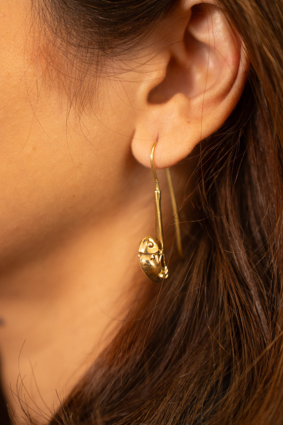 Frog Crawler Drop Earrings