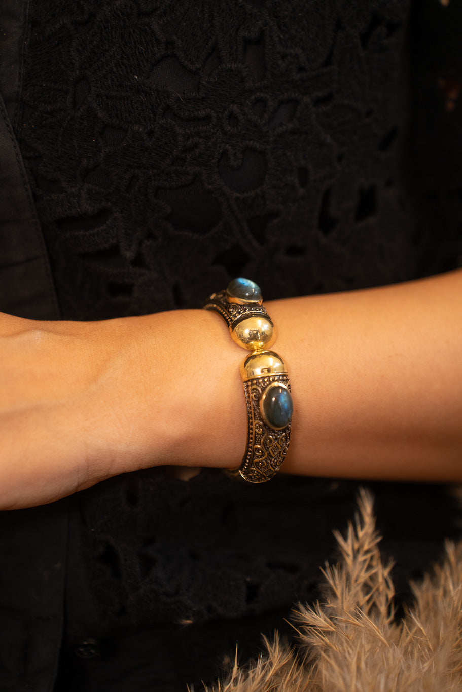 Vintage Labradorite Bangle