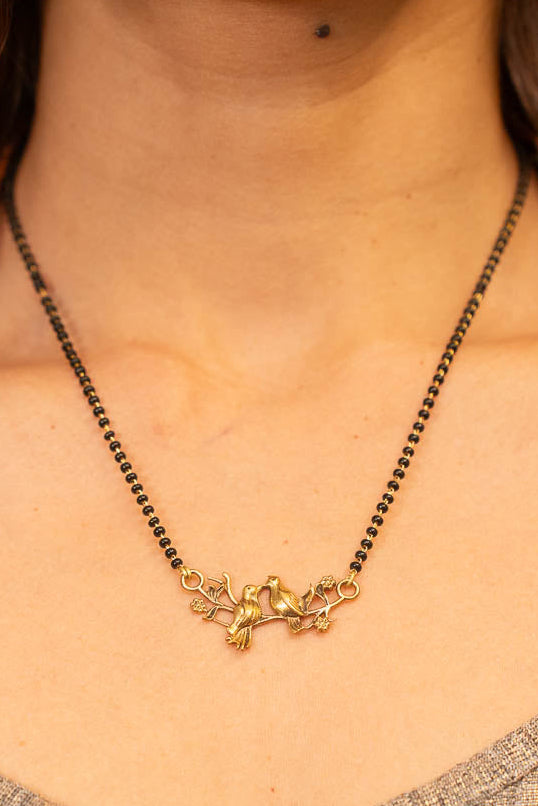 Whimsical Lovebirds Mangalsutra