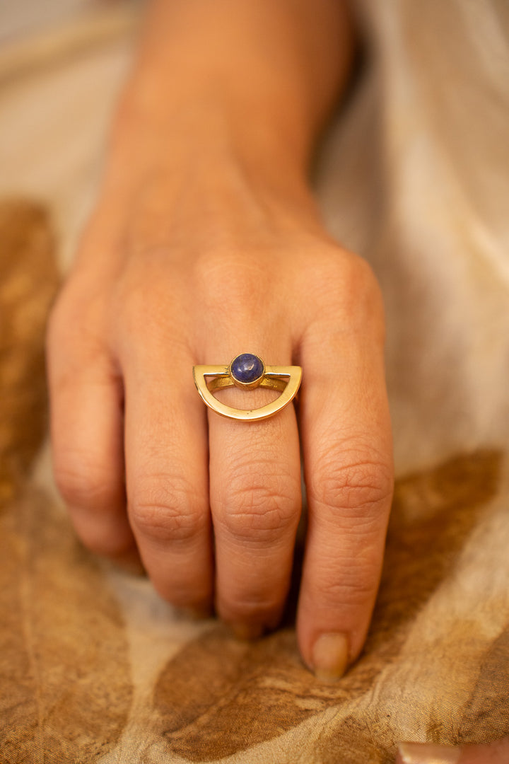 Blue Moon Lapis Ring- Adjustable