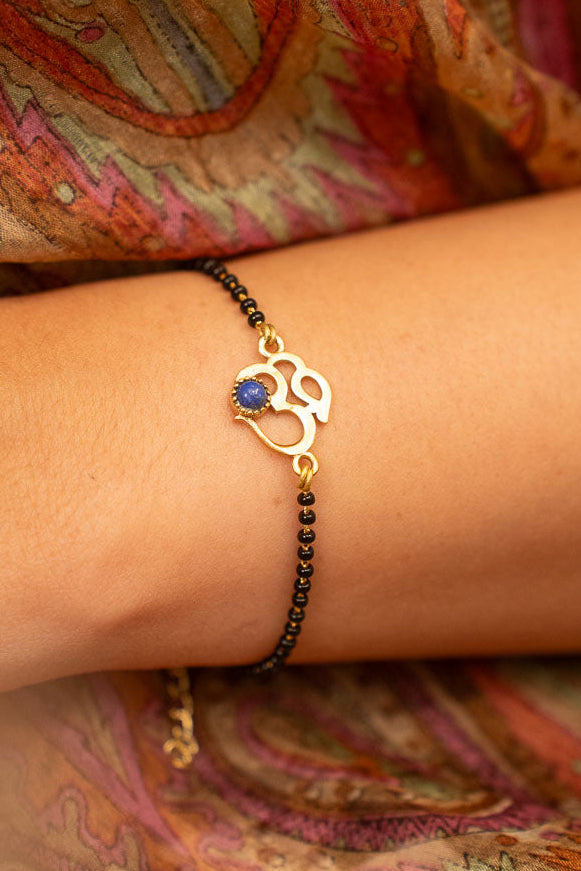 Om Lapis Mangalsutra Bracelet
