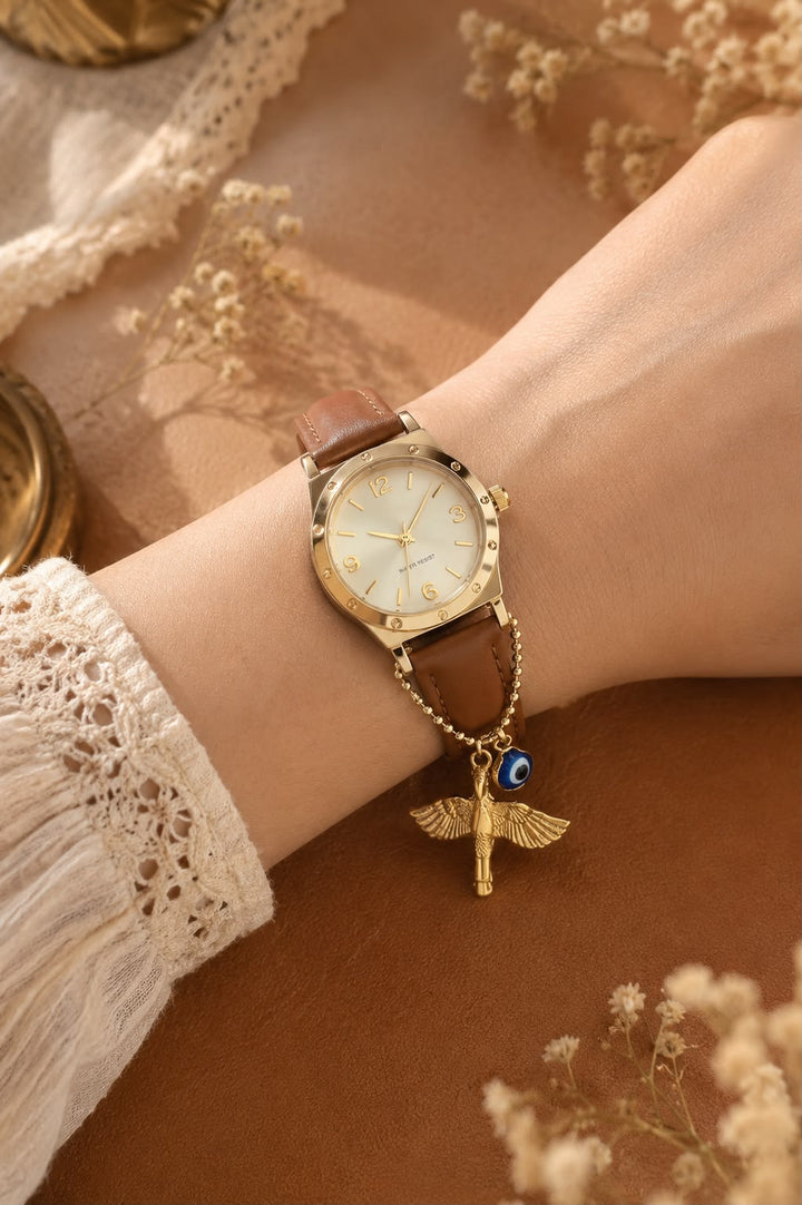 Birdie Evil-Eye Brass Watch Charm