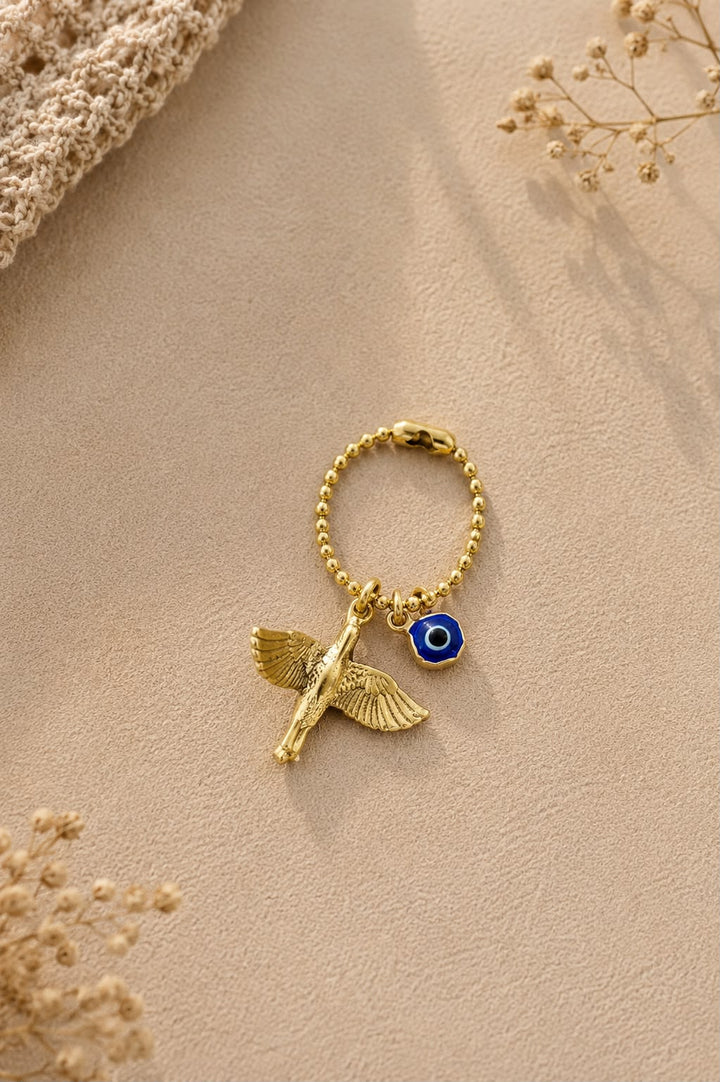 Birdie Evil-Eye Brass Watch Charm