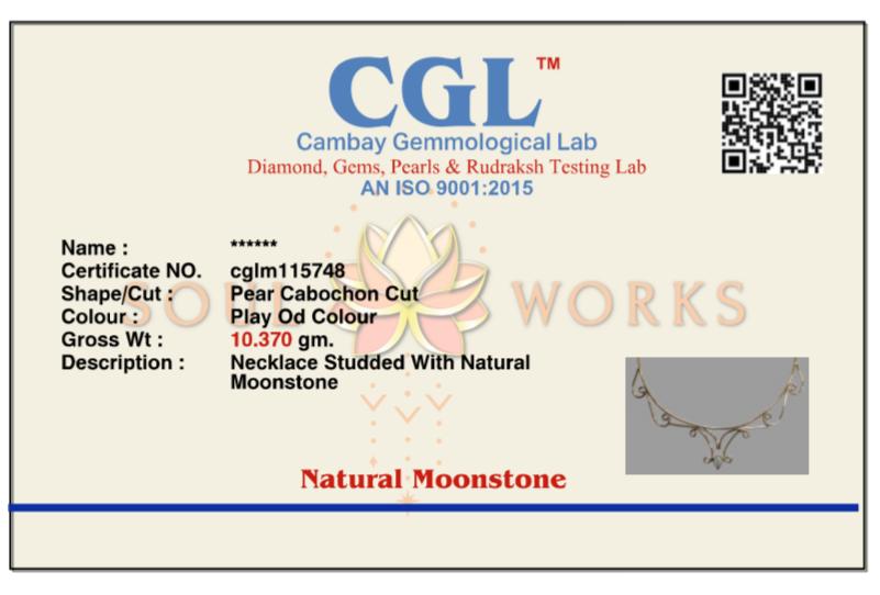 Moonstone collar necklace