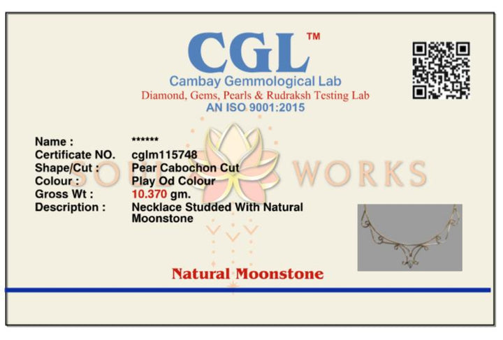 Moonstone collar necklace