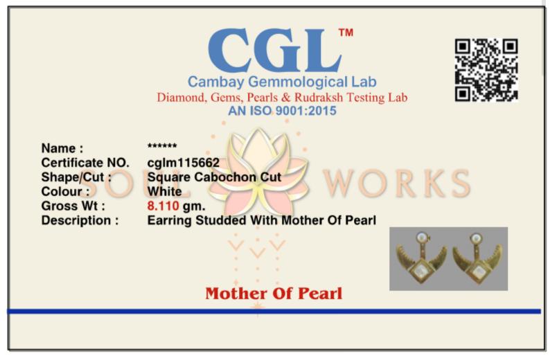 Hide and seek pearl brass earrings