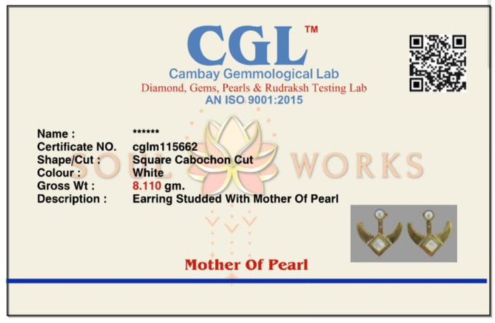 Hide and seek pearl brass earrings