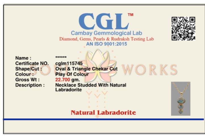 Fiona labradorite and lapis necklace.