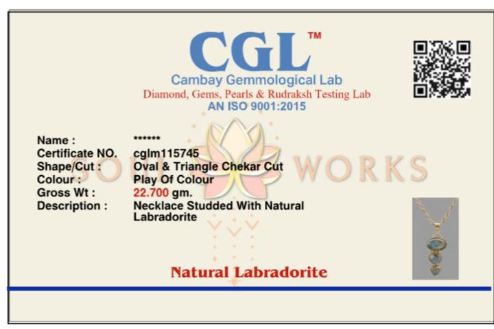 Fiona labradorite and lapis necklace.