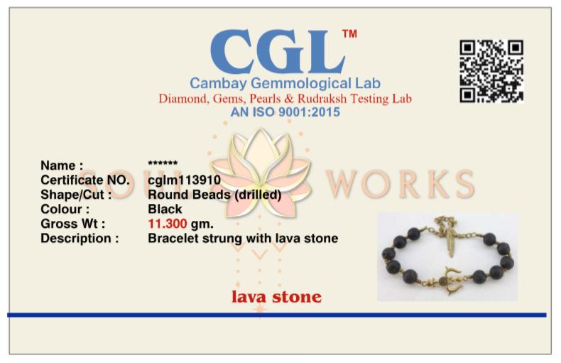 Seven chakra lava trishul bracelet stackable combo